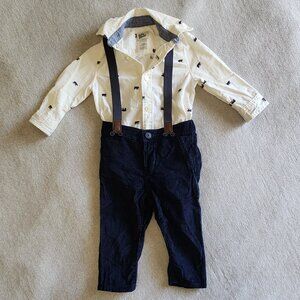 Baby Boy Polar Bear Shirt and Pant set 12 months
